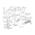 tole de réparation carrosserie du pied de porte gauche pour coccinelle vw.