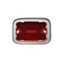 Lentille clignotant côté arrière rouge argent Combi Baywindow 1971 à 1972