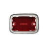 Lentille clignotant côté arrière rouge argent Combi Baywindow 1971 à 1972