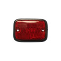 Lentille clignotant de côté arrière rouge noir Combi Baywindow à partir de 1973