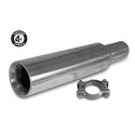 Sortie échappement avec colier. Style GT en inox de Vintage Speed, pour moteur 12/13/15-1600cc.