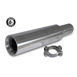 Sortie échappement avec colier. Style GT en inox de Vintage Speed, pour moteur 12/13/15-1600cc.