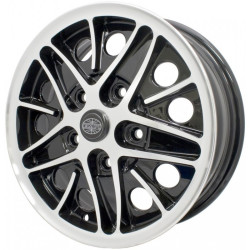 Jante cosmic 5x130 5.5"x15 noire et polie