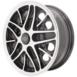 Jante cosmic 5x205 5.5"x15 noire et polie