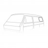 Joint vitre latérale arrière T3 05/1979 à 08/1992 Gauche ou Droit Deluxe