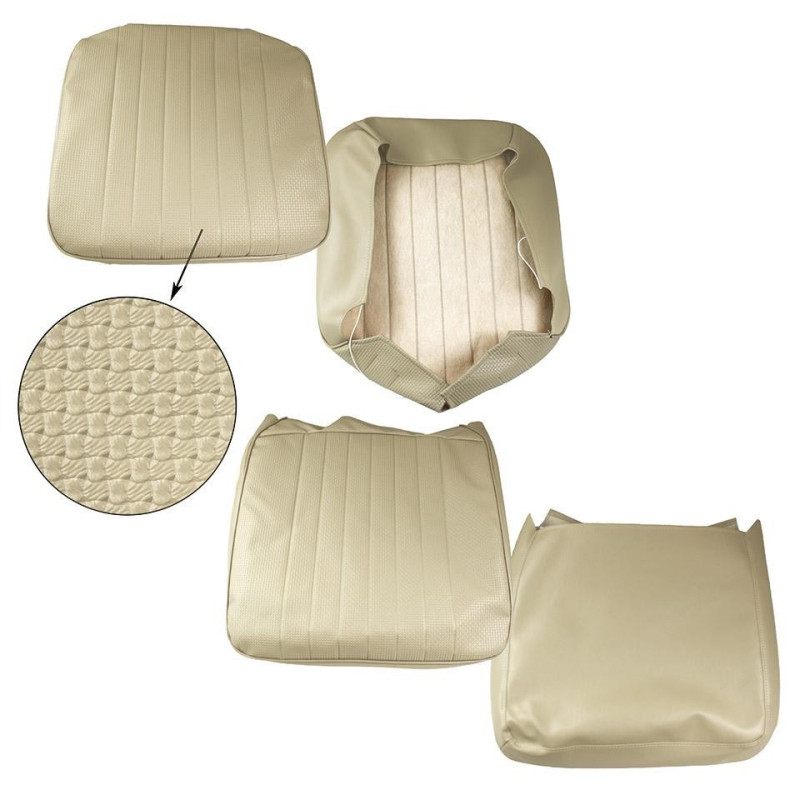 Housses de sièges beige basket weave de 1968 à 1972