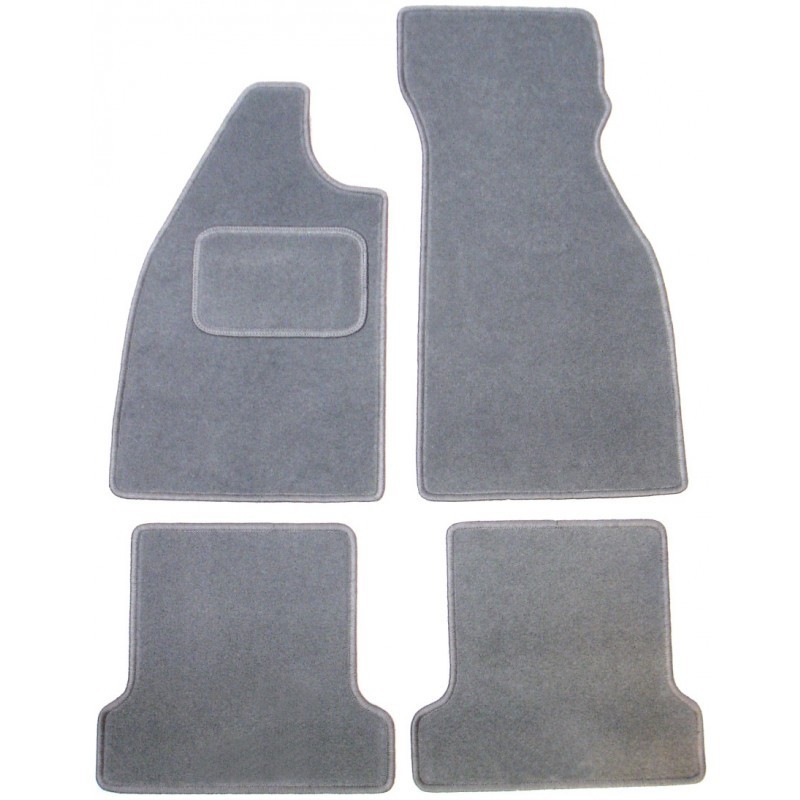 Set de 4 tapis de sol gris toutes années sans motif