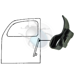 Clip pour guide de vitre de porte