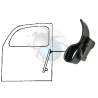 Clip pour guide de vitre de porte