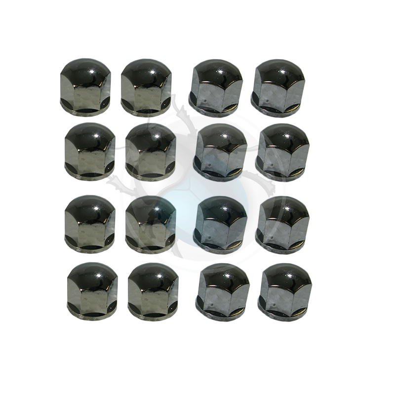Cache boulons ou écrou chromé 16 pièces 19 mm