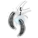 Grilles latérales demi-lune chromé
