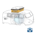 Toile de toit WESTFALIA de 1964 à 1967