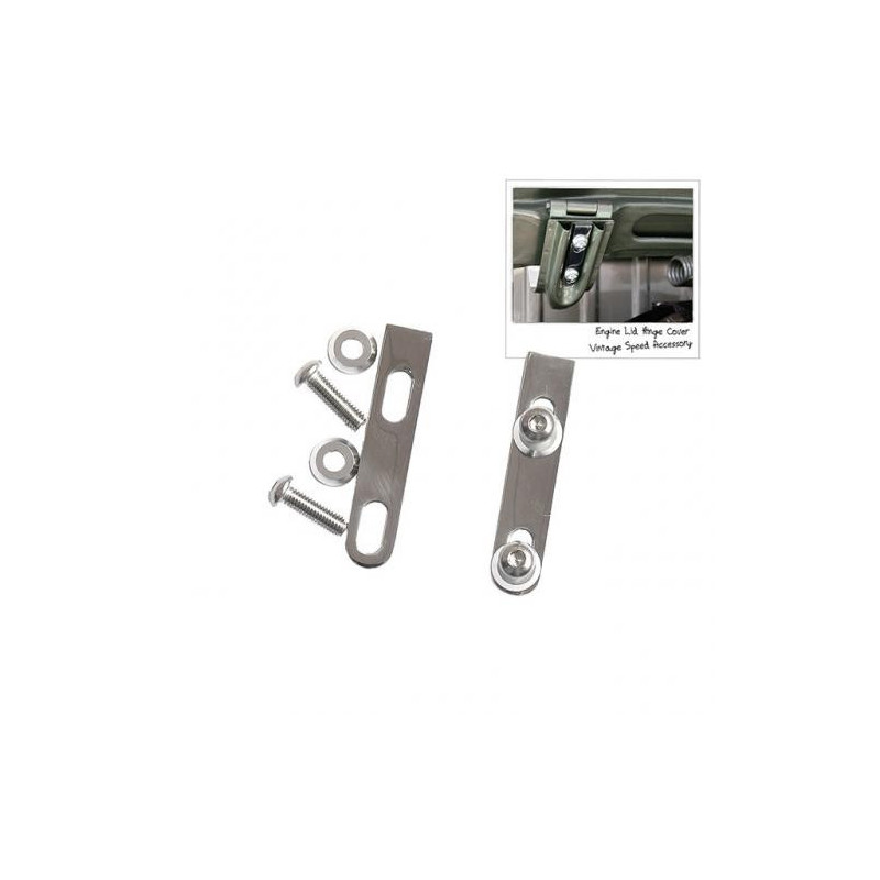 Engine lid hinge mounting plates