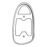 Tail light seal, right