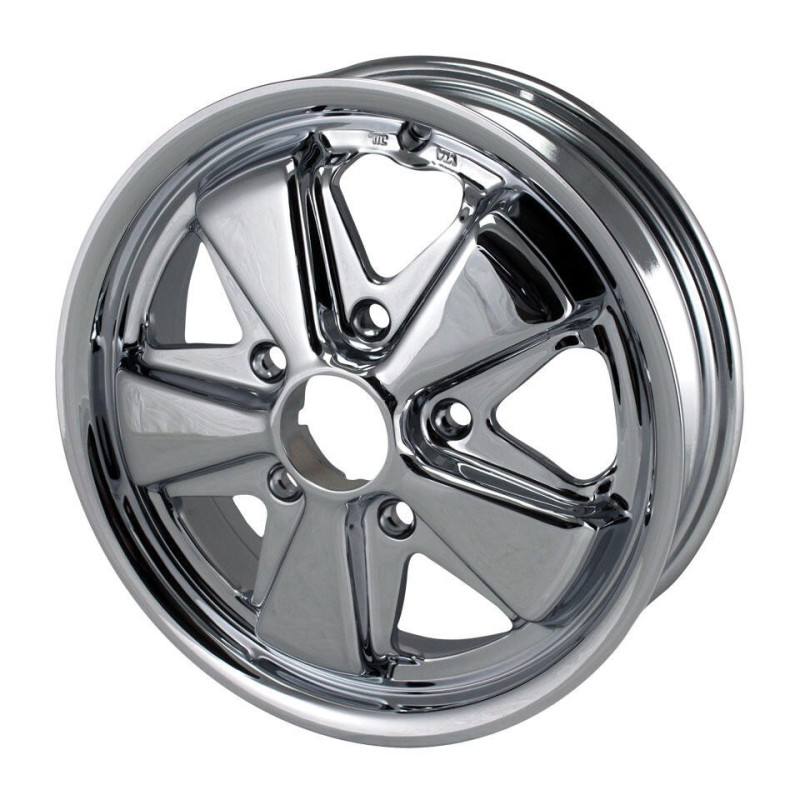 911 style wheel, chrome,15 x 4.5,5 lug (5x130),ET +45
