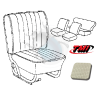 cabrio seat cover set grey 65-67 tmi