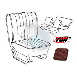 cabrio seat cover set red 65-67 tmi