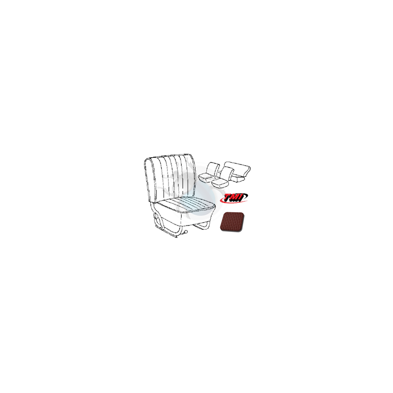 cabrio seat cover set red 65-67 tmi