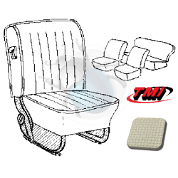 cabrio seat cover set grey 68-72 tmi