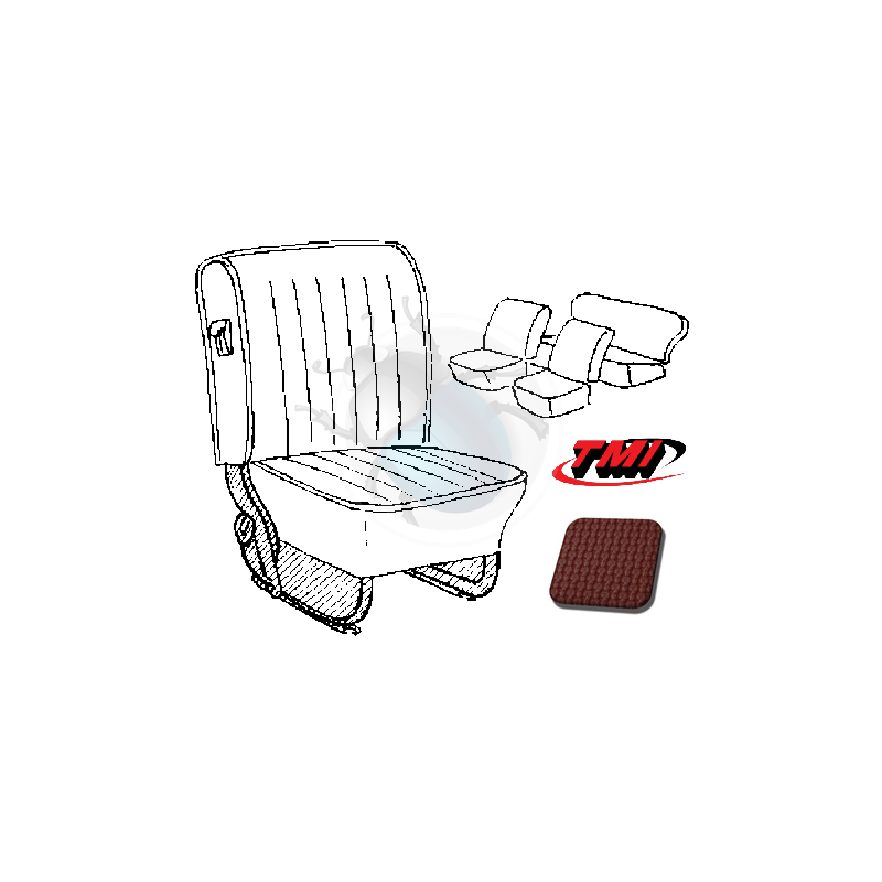 cabrio seat cover set red 68-72 tmi