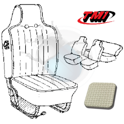 cabrio seat cover set grey 70-72 high back