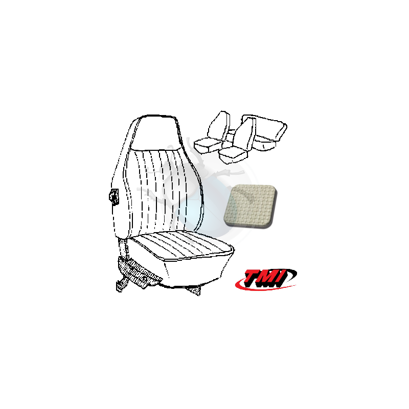 cabrio seat cover set grey 1973 high back
