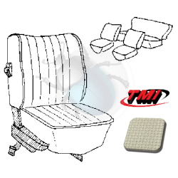 cabrio seat cover set grey 1973 tmi
