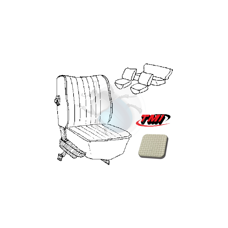 Housses sièges cabriolet Gris-Clair 1973 Tmi
