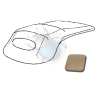 cabrio top cover 54-57 canvas beige