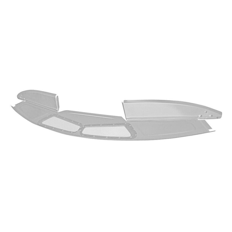 Roof gutter front with air inlet