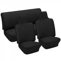 Seat cover set, blackBasket weave