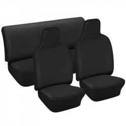 Seat cover set, blackBasket weave