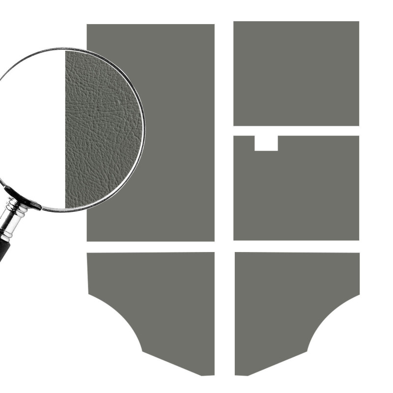 Interior panelset rear (5-pieces) grey