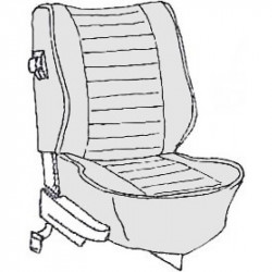 Seat cover set, blackBasket weave, Euro style