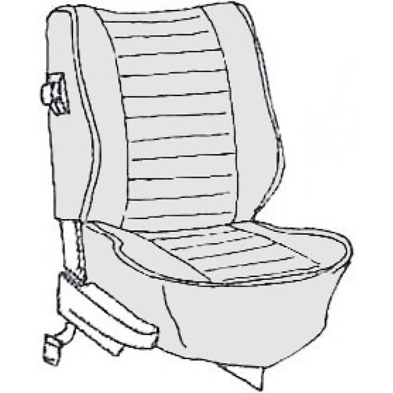 Seat cover set, blackBasket weave, Euro style