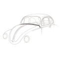 vw beetle Front hood upper windshield base seal