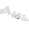 Rubber seal rear axeltube cover swing