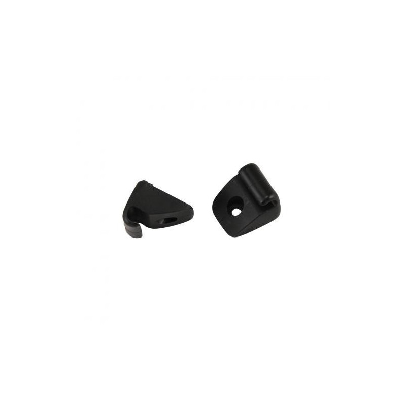 Sun visor clips, black, as pair