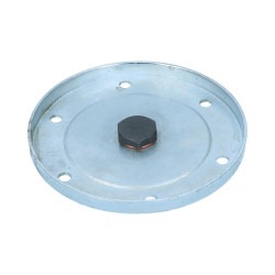Oil sump plate with drainplug