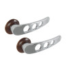 Inner doorhandle setrose wood, chrome, as pair