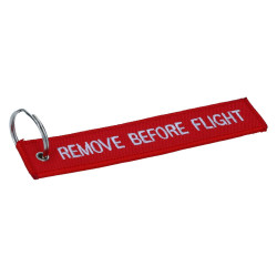 Porte-clés Remove before flight rouge