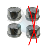 Caches moyeux haut pour jante Empi 8 set de 4