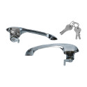 Door handles with keys