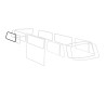 Rear side window seal with ventwing Deluxe (alu trim)