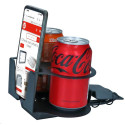 Porte gobelets et chargeur USB pour cendrier 12 Volts