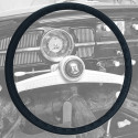 Couvre volant en vinyl noir pour VW cox