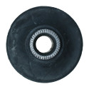 Rubber mount rear suspension arm