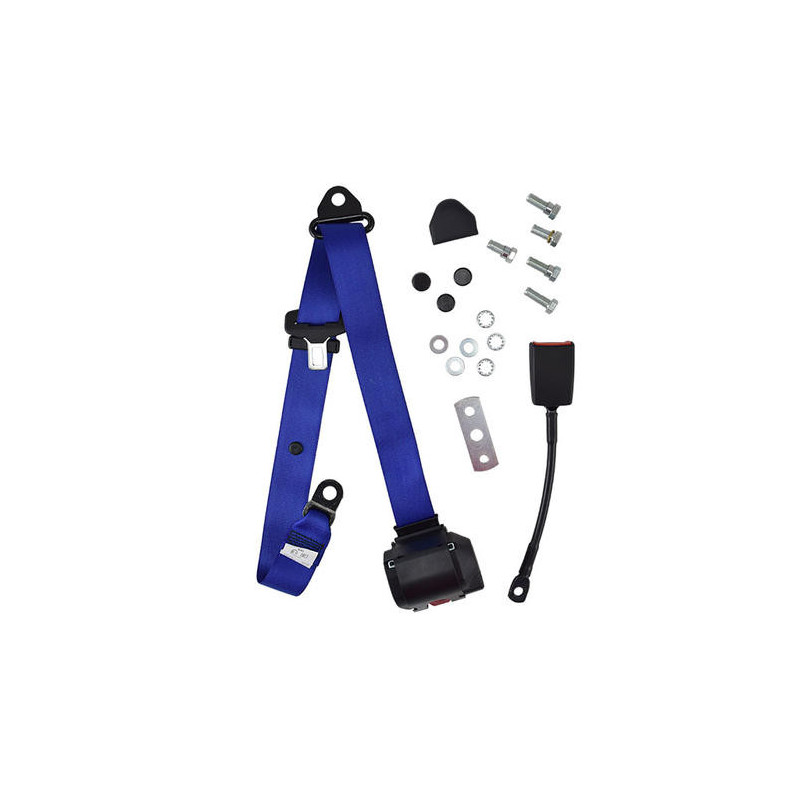 Ceinture de sécurité automatique bleue