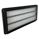 Westfalia louvre window slidingdoor complete black knob left
