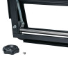 Westfalia louvre window slidingdoor complete black knob left